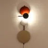 Lampada da parete moderna Led per camera da letto Bagno colorato Arte Arte Home Decor fai da te Circolo rotondo in metallo Illuminazione da interno Illuminazione da interno 220V