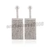 Classique strass balancent gland boucles d'oreilles pour les femmes de haute qualité za cristal longues boucles d'oreilles mode bijoux de noël cadeau