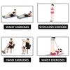 4 rör fitness dra upp elastiska band med yoga bandträning bukmotstånd band multifunktionell hem träningsutrustning h1026