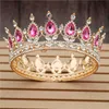 30 Seçenekler Kristal Tiaras Gelin Düğün Taç Kraliyet Kraliçe Kral Yuvarlak Diyadem Gelin Başlığı Pageant Saç Takı Kafası Aksesuar X0625