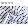Jocoo Jolee Striped Sets Women Sexy Low Waist Bra Brief Sets Halter Bandage Suit Summer Bathing 210619