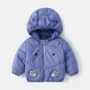 ダウンコートかわいい漫画の冬の女の子のジャケット幼児の綿詰まったパーカー赤ちゃん子供サーマルキッズ服