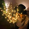 20 가벼운 나팔 나탈 탈레에 대한 20 개의 가벼운 나무 분기 문자열 크리스마스 장식