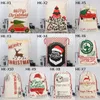 Sacchetti regalo di Natale Borsa in tela di cotone Decorazioni natalizie 52 stili Sacco di Babbo Natale Borsa con coulisse natalizia Invia via mare T9I001512