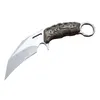新しいKarambit Knife D2ブレードミカルタハンドルフルタン固定ブレード爪ナイフKydex H5459