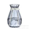 Creative transparent European color home glass green dill hydroponic rich bamboo dried flower vase 210409