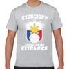 T-shirt da uomo T-shirt da uomo filippino filippino filippino Filippine Pinoy Flag Basic Black Geek Short Male Tshirt