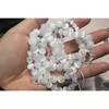 Natural Cat Eye Luster White Selenite Loose Round Stone For Jewelry Making DIY Bracelet 6 8 10MM Handmade Spacer Beads287g