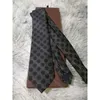 Gravata masculina de seda com letras grande xadrez pequeno jacquard festa casamento tecido design de moda com caixa l003