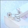 Boucles d'oreilles Bijoux Ol Fashion Long Paragraph Tassel Pearl Ear Wire Hypoallergenic Korean Sier Manufacturers, Wholesale White Drop Deliver