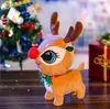 Christmas Decoration Cartoon Deer Plush Elk Stuff Doll Xmas Toy Cute Home Decor Gift Ornament With Bell6223610