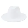 Breite Krempe Hüte Äußerer weißer innerer Gelb Fedora Frauen Großhandel 2021 Wolle 2 Zwei Ton Männer und Jazz Party Cap