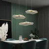 Nordic Minimalist Restaurant Lotus Leaf Pendants Lamp غرفة المعيشة فيل فيل ارتفاع دوبلكس قلادة الإضاءة الدرج أضواء ديكور المنزل