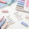 Yisuremia 6pcsLot Kawaii Soft Tip Highlighter Pen DIY Journal Graffiti Art Drawing Key Words Marker Fluorescent Stationery Highli6952705