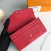 Bolsa de diseñador de alta calidad Fashion Fashion Womens Sarah Purse Coin Moneds Balletas de doble HAP Billeteras Tolderes de tarjetas Pasaportes 228s