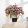 Decorative Flowers & Wreaths 7-head Silk Flower Simulation Rose Wedding Home DIY Decoration High-quality Large Bouquet Foam Accessories Craf