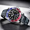 Lige design mecânico relógio para homens cinta de silicone luxo 100m À prova d 'água 3d relógio masculino moda todos os relógios de aço + caixa 210527