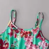 Sommar mosaik mommy och mig blommig mesh tank ärmlös klänningar syster romper matchande kläder kläder 210528