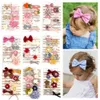 10Pcs/lot Big Bow Baby Headband For Girl Wide Ribbed Nylon Headband,born Headwrap Toddler Headband,Kids Baby Hair Accessories 211023