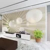 Bakgrundsbilder Anpassade PO Wallpaper Mural 3D Ball Space Swirl Modern TV -bakgrund för vardagsrumsrullar