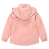 Coupe-vent solide de mode pour garçon fille style anglais enfants vestes à capuche à fermeture éclair vêtements d'extérieur pour enfants 3-10 ans 211204