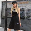 Pantalones Donna Biker Shorts Women StreetWaer kombinezon vero krótki wetentowanie femme ciemny hiphop upuszczenie ubrania spodenki damskie damskie