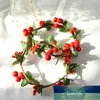 Christmas Wreath Artificial Berry Flower Mini Ornament for Party Year Home DIY Hanging Decoration 7