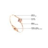 Exquis BLANC CZ TURQUE université Fille BIJOUX 9 k Rose Solide Fin G/F Or PAPILLON Bracelet