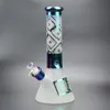 12.5" Hookah Electroplated Glass Bong Beaker Water Pipe Ice Catcher Heavy Thick 7mm Smoke Bongs 14-18mm Elephant Joint Dab Rig Oil Rigs