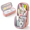 Standing Pencil Case Pen Bag Multi-Layer Stationery Storage Pouch for Office School Student Girl Boy Adult XBJK2106