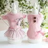 Milk Shake Powder Girls039 Vest And Dresses For Dogs Pet Clothing Pink Color Dress Dog Clothes Goods Cats Apparel6626850