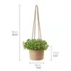 Other Garden Supplies Handmade Woven Rope Hanging Planter Basket Macrame Flower Pot Plant Holder Hanger Storage Organizer For Indoor Outdoor