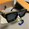 Unisex Milyoner Güneş Gözlüğü Çerçeve Renk Siyah Altın W Box Moda Güneş Gözlüğü Erkek Kadın Goggle Beach Güneş Gözlükleri UV400 En İyi Kalite340N