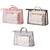 Portable Handbag Purse Storage Organizer Transparent Anti-dust Cover Bag With Handle Luxury Bags Protective Supplies