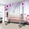 Fonds d'écran Personnalisé N'importe Quelle Taille Papier Peint 3D Romantique Fleur Vigne Espace Expansion Salon Chambre Décor À La Maison Peinture Murale Fonds D'écran
