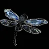 Broches Broches Bleu Cristal Vintage Libellule Pour Femmes Haute Qualité Mode Insecte Broche Manteau Accessoires Animaux Bijoux GiftsPins