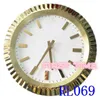 Relógios de parede Rlx Relógio de Metal de Alta Qualidade Decoração de Casa de Aço Inoxidável Caso de Ouro Branco Dial Style5763390