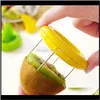 Plantaardige keuken, Dining Bar Thuis Tuin Mini Fruit Cutter Peeler Slicer Keuken Gadgets Kiwi Peeling Tools voor Pitaya Green Drop Levering