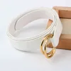 D ring buckle belt Harajuku zipper all-match ultra long pu belt lovers brief solid color long belt 110cm long G220301