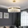 Lekkie luksusowe lampy żyrandolowe Post-nowoczesny kryształ Nordic minimalistyczny salon jadalnia sypialnia Lampy LED LED LED