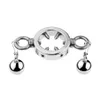 Penis Lock Cockrings Metal Scrotum Pendant Ball Stretcher Stainless Steel Weight Cock Ring BDSM Bondage Gear Restraint Sex Toy for5146411