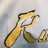 Rhude T-shirt Men Women Yellow Text Signature Graphic Printed Rhude Short Sleeve Casual High Quality Cotton Tee P3ER