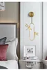 Applique nordique luxe doré libellule lumière moderne chambre d'enfant LED chevet salon couloir allée escaliers lampes