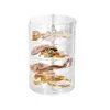 Armazenamento transparente de 360 ​​graus de armazenamento transparente 4 camadas Caixa de jóias Organizador de mesa para cosméticos