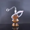 Mini Glass oil burner Bongs Hookahs Oil Rig Thick Pyrex Colors 10mm Female Heady Water Pipes Dab Rigs with 10mm male glass oil burner pipe