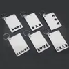 Blank MDF Thermal Transfer Keychain Pendant Square Sublimation Printing Keyring with Round Ring