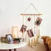 Tapeçarias Macrame Bohemian Po Display Parede Pendurado Tapeçaria Nordic Hand Tecidos de Algodão Corda Malha Decoração da Sala de Casa