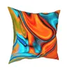 CushionDecorative Pillow Modern Southwest Turquoise Orange Swirls Pillowcover Home Decorative Marble Texture Cushion Cover Throw 4703270