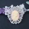 دبابيس دبابيس الأزياء الأزياء الأميرة Cameo Rhinestone Crystal Women Brooch's Mothers's Gift Gift Complets Art049 Kirk22