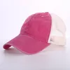 8 colori parasole cappello a coda di cavallo uomo donna cappelli da baseball lavati sport all'aria aperta protezione solare regolabile protezioni in rete T9I001300